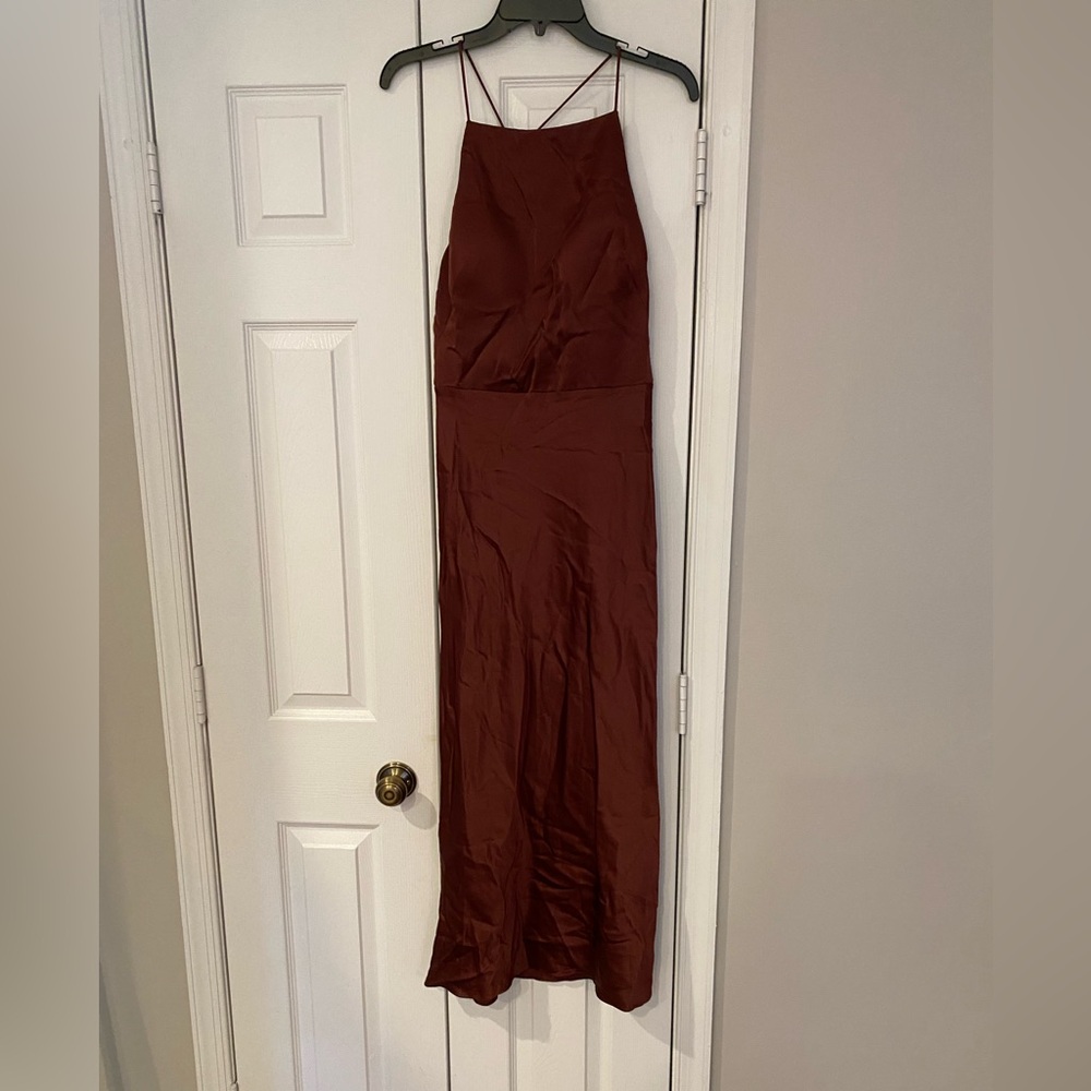 Jason Wu Pre-Fall 2017 Strappy Backless Formal Gown in Wine Red Color Sz 10 - Picture 4 of 13